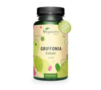 Vegavero Griffonia 500 mg d'Extrait Titré à 20% de 5-HTP, 90 Gélules, Sans Additifs, Analysé en Laboratoire & Vegan