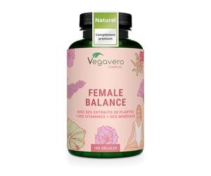 Vegavero Reequilibrage Hormonal Femme | Avec Gattilier, Maca, Acide Folique | SPM + Dérèglement Hormone œstrogène | 180 Gélules | Vegan & Sans Additifs
