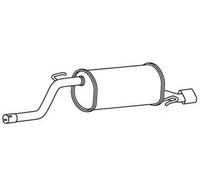 VEGAZ Silencieux arrière Pot d'Échappement ALS-193ERNS 1190mm 8,94kg