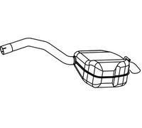 VEGAZ Silencieux arrière Pot d'Échappement FS-710 pour FORD S-Max Mk1 (WA6)