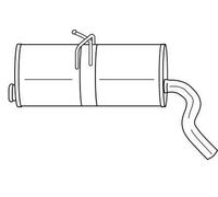 VEGAZ Silencieux arrière Pot d'Échappement PGS-196 arrière convient pour PEUGEOT