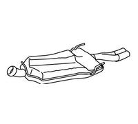 VEGAZ Silencieux arrière Pot d'Échappement SBS-36 arrière pour SAAB 900 II Coupé