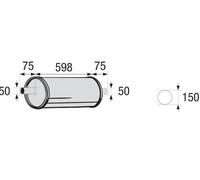 VEGAZ US-684 Silencieux central, universel