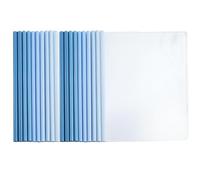 VEGCOO 20 Pièces Transparent Reliure Dossier Baguette, Feuilles A4 Couverture De Rapports Plastique, classeur avec Barre Coulissante pour École, Bureau, Accueil, Resume, Documents, Couleurs Bleu