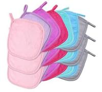 VEGCOO 21 Pièces Coton Demaquillant Lavable, 16 x 16 cm Lingette Demaquillante Lavable, Coton Reutilisable Lavable Microfibre Serviettes, 7 Couleurs Lingettes Lavables Fonctions Multiples