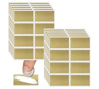 VEGCOO 272 Pcs Cartes à Gratter, 42 x 23mm Autocollant à Gratter, Scratch Card Sticker, Cartes à Gratter Rectangle pour DIY Carte Postale Surprise Secret, Scrapbook, Fête, Cadeau (or)