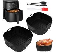 VEGCOO 2pcs Moule Air Fryer Silicone pour Philips 4.2L NA229/00 & NA320/00, Accessoires Air Fryer 4.2L - Plat Résistant 200°C, 4 Pack Accessoires pour Friteuses