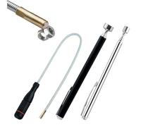 VEGCOO 3Pcs 1.5/3/5 Livres Tiges Télescopiques Magnétique, 55 CM Outil de Ramassage Magnétique Flexible, Aimant Telescopique, Outil Récupérateur Aimanté, Outil de Ramassage Magnétique Portable
