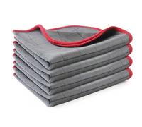 VEGCOO 4 Chiffons en Fibre de Carbone, Chiffon Microfibre sans Trace à Polir, Lingette Essuie Verre pour Vitres, Voiture, Vaisselle,Cuisine (30 x 30 cm) (4 pcs)