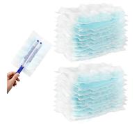 VEGCOO 40 Pcs Recharges Plumeau, Recharges de Plumeaux Jetables avec 1 Poignée, Plumeau Électrostatique Jetable Compatible avec Plumeaux Swiffer