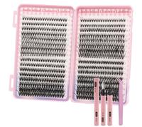 VEGCOO 640 Pièces Faux Cils Individuel, 30-40-50-60D, Kit d'extensions de Cils, Faux Cils Naturels Courbés, Cluster Lashes 8-16 mm pour Usage Personnel et Domestique