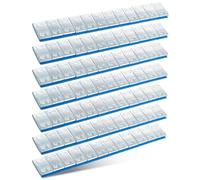 VEGCOO 7 Pcs 12 * 5 g Bandes de Poids d'équilibre Roue, Bandes Masses Adhésives Galvanisées Pour équilibreur de Pneus, Plomb Equilibrage Jante Tole, 12 X 5g Poids Barre Adhésive