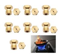 VEGCOO 7 Pcs Gicleur Gaz Butane Universels - Kit de Conversion Avec Injecteurs 0.5x1, 0.65x1, 0.7x2, 0.87x2, 1.02x1 - Pour Plaques de Cuisson à Gaz Ville et Bouteille