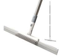 VEGCOO Balai Raclette Sol avec Long Manche, Raclette Sol Exterieur, Poussière Propre, Cheveux Balai Brosse Exterieur, Adapté Au Nettoyage Intérieur Et Extérieur des Sols, Comptoirs, Verre, Miroirs