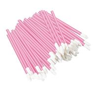 VEGCOO Lot de 300 pinceaux à lèvres jetables pour un maquillage parfait des lèvres (Rose)