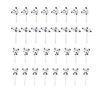 VEGCOO Lot de 32 pics alimentaires pour enfants, fourchettes à fruits et brochettes pour enfants, mini fourchettes mignons, mini cure-dents panda, fête du déjeuner pour adultes et enfants