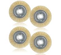 VEGCOO Lot de 4 brosses métalliques de rechange compatibles avec les nettoyeurs de terrasse Ryobi, brosses métalliques pour RY18PCA-0 OPC1800 OPC1815 EFB 400/401, pour nettoyer les débris de joints