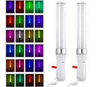 Vegena 2 Pièces Lumineux En Mousse LED,24 Couleurs Bâtons Lumineux LED,3W,25CM Bâtons Lumineux Pour Fêtes,Bâtons LED Pour Mariages Pour Fête,Anniversaire,Halloween,Raves
