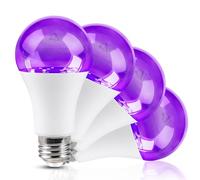 Vegena 4 Pièces Ampoule UV, 9W Lampe Lumière Noire LED, Ampoules Lumière Noire Lampe, 385-400nm Ampoules UV À Lumière Pour La Maison, Les Fêtes, Halloween, Les Scènes, Les Dj Et Les Discothèques