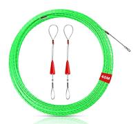 Vegena 40M Aiguille Electricien, Tire Fils Electrique Aiguille Tire Fil avec 2 Ressorts de Guidage, Tire Cable Electrique Diamètre 4 mm pour Pose Conduit de Sol