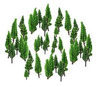 50pcs Arbre Modèle Maquette Arbres Modèles en Plastique Miniatures Mixtes Décor pour DIY de Paysage Landscape, Modélisme Ferroviaire Architecture Arbres Mini (Petite Taille)