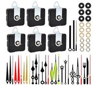 Vegena 6pcs Mécanisme D'horloge, Mécanisme De Mouvement D'horloge, Mécanisme Horloge Murale Mécanismes De Mouvement D'horloge Avec 10 Ensembles D'aiguilles D'horloge Pour Diy Réparation D'horloge
