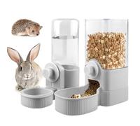 Vegena Abreuvoir Et Alimentateur Automatique, Distributeur Eau Lapin Distributeur D'eau Automatique Mangeoire Automatique À Suspendre Distributeur Automatiqu Pour Lapin, Cochons D'inde, Rongeur - Gris