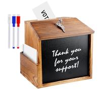 Vegena Boîte à suggestions en bois avec serrure et fente, bulletin de commentaires, boîtes à dons à fixation murale pour comptoir, boîtes à suggestions verrouillables pour bureau, centre client, école