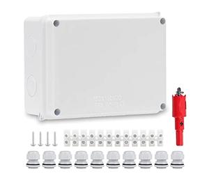 Vegena Boîte de dérivation étanche - Pour montage en saillie - Étanche IP65 - Grande boîte de dérivation en ABS - Pour pièces humides - 150 x 110 x 70 mm