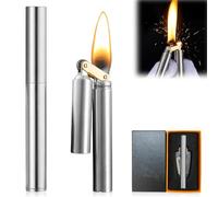 Vegena Briquet à pétrole vintage en forme de roue - Briquet à pétrole Nunchaku - Coupe-vent - Mini briquet portable pliable avec boîte cadeau