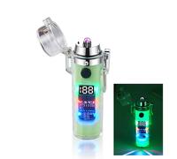 Vegena Briquet électrique avec écran numérique rechargeable - Plasma sans flamme - Lampe de poche étanche - Pour hommes et femmes