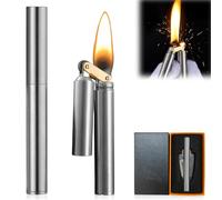 Vegena Briquet torche vintage - Briquet à pétrole Nunchaku - Coupe-vent - Mini briquet portable pliable avec boîte cadeau