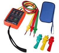 Vegena Compteur de phase Ac60 V ~ 600 V avec pinces crocodiles, testeur Summertesteur montre l'indicateur de rotation numérique de phase 3 séquences de phase, testeur de rotation présence, testeur de