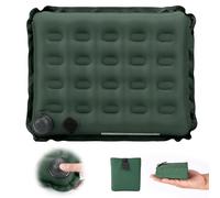 Vegena Coussin de siège gonflable - Coussin gonflable avec pompe à main, ultra léger 125 g et pliable pour voyage, camping, stade, avion - Coussin de siège d'avion, coussin de voyage (vert)