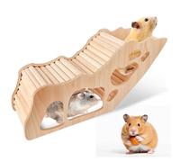 Vegena Échelle d'escalade pour Hamster, Maison pour Hamster, Maison en Bois pour Hamster Cachette pour Hamster Maison Cochon d'Inde Jouet d'escalade en Bois pour Hamster Gerbille Chinchilla