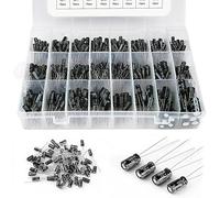 Lot De 500 Condensateurs Électrolytiques 24 Valeurs, Condensateur Électrolytique, Assortiment Aluminium Condensateur 0.1uf À 1000uf 10v 16v 25v 50v Electrolytique Capacitor Boîte D'Assortiment
