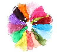 Vegena Foulard Jonglage 30 Pièces, Foulard Danse, Foulard Enfant Motricité, Foulard Gymnastique Enfant, Foulard Couleur Enfant pour Magie Jonglage Danse Jeux, 60 CM