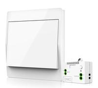 Vegena Interrupteur D'Éclairage, Kit Interrupteur Sans Fil Interrupteur Mural Sans Fil Sans Pile Set D'interrupteurs Sans Fil Avec Récepteur, Portée Intérieure Sans Fil 50m, Émetteur De Plaque Murale