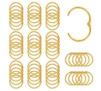 Vegena Lot de 100 anneaux de reliure en métal de 19 mm pour livres et albums de scrapbooking, reliures de livre, feuilles volantes (dorées)