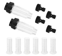 Vegena Lot de 2 filtres à eau - Préfiltre à eau de 3/4" avec 6 inserts de filtre + 4 adaptateurs rapides, filtre à eau, tuyau d'arrosage pour nettoyeur haute pression, arrosage du jardin, camping-car