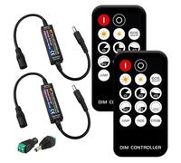 2 pièces Régulateur De Bande Led, Mini Contrôleur De Gradation, Mini Contrôleur De Gradateur Rf, Contrôleur Rf Et Télécommande 14 Touches Pour Table Tv, Comptoir, Table De Nuit, Salle De Bain, Ktv