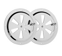 Vegena Lot de 2 rosettes d'aération rondes en acier inoxydable de 125 mm - Pour fumeur, bateau, camping, maison