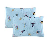 Vegena Lot de 2 Taies d'Oreiller 40 x 60 cm, Taie d'Oreiller Bébé Pur Coton, Housse Oreiller pour Oreiller de Berceau d’Enfant avec Fermeture à Enveloppe Lavable
