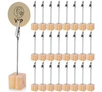 Vegena Lot de 25 supports pour photo avec pinces - Support individuel pour mémo - Pour mariage, décoration de maison, bureau, décoration de maison, fête