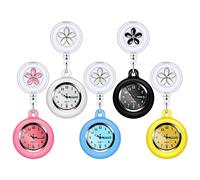 Vegena Lot de 5 montres d'infirmière rétractables avec clip pour homme et femme, a, Fonctionnel