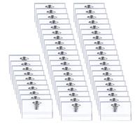 Vegena Lot de 50 Porte Badge Transparent, Badges avec Épingle, Porte Badge Plastique avec Epingle et Clip, Porte Carte Plastique pour Ecole Entreprise Bureaux (90 × 56 mm)