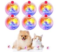 Vegena Lot de 6 Balle de Chasse Fantômes, Balles Lumineuses de Mouvement, Activé par Le Toucher, Jouets pour Animaux de Compagnie pour Chat Et Chien, Dispositif Paranormal Clignotant à 360 °