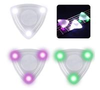 Vegena Médiator De Guitare Lumineux LED - 3 Pièces Pics Électriques Pour Guitare En 3 Couleurs