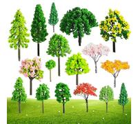 Vegena Modèle Arbres 65 Pièces, Mini Arbre Diorama, Modèle Train Arbres, Mixte Modèle Arbre en Plastique pour DIY de Paysage Landscape, Jardin Miniature Decoration