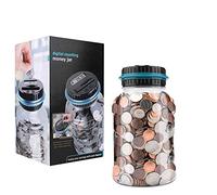 Vegena Numérique Tirelire EUR Compteur, 1.8L Automatique Coin Comptant Money Box pour Enfants et Adulte, Coin Counter Money Bank Saving Box avec écran LCD, Box D'économie d'argent Grande Cadeau